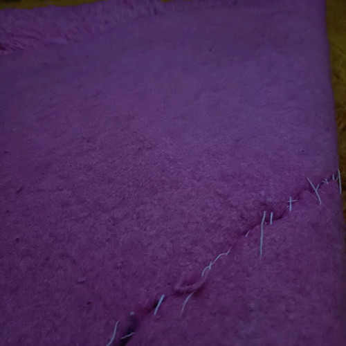 Pink wool flokati rug like new 1.60 x 1.10 m