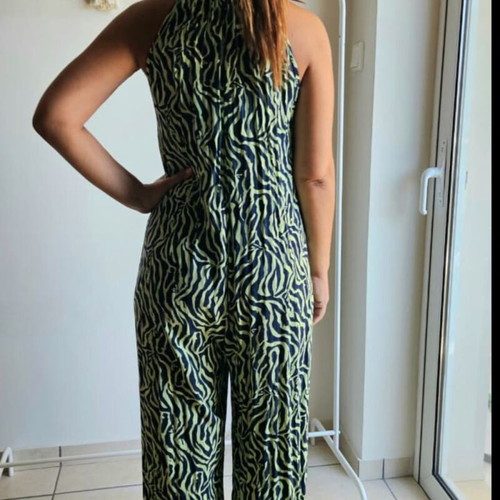 Namaste one-piece jumpsuit like new, green and black, size L