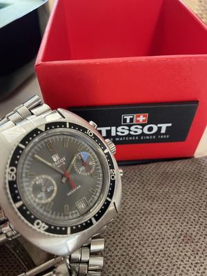 Tissot Seastar Navigator 40522 vintage ρολόι χρονογράφος σε γκρι