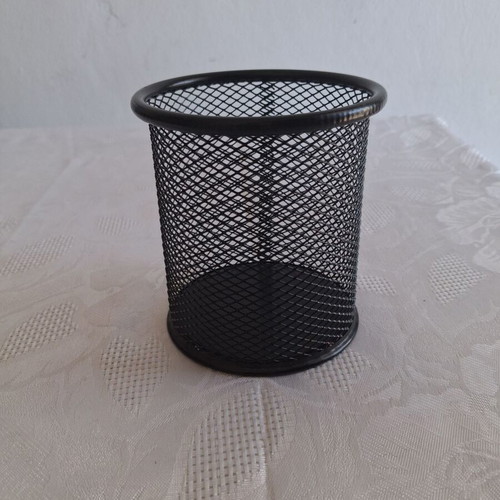 Black metal mesh pen holder from Jumbo