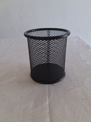 Black metal mesh pen holder from Jumbo