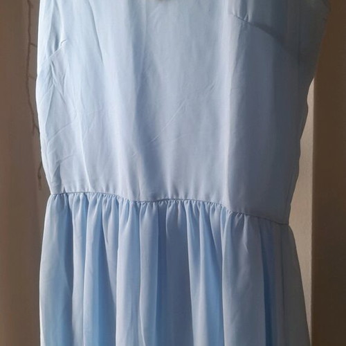 Summer dress new, baby blue, size M-L with lace back detail