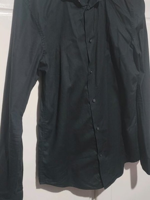 Men's premium cotton shirt black like new, size S