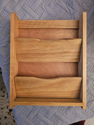 Wooden wall key holder with cabinet like new