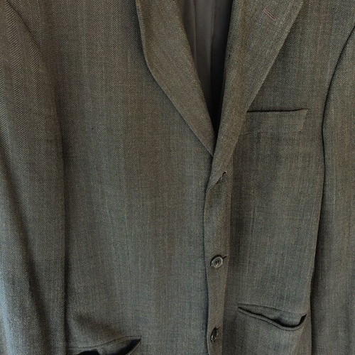 Martins men's jacket size 50, grey charcoal herringbone, like new