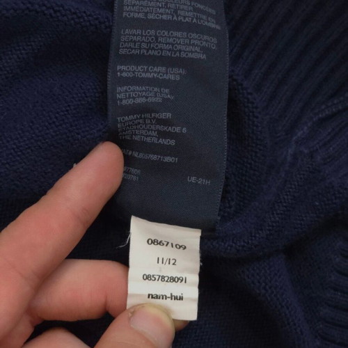 Tommy Hilfiger Premium Cotton men's sweater dark blue XL like new