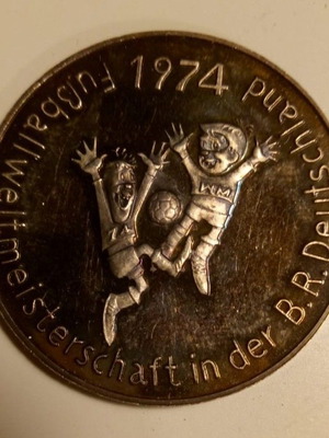 FIFA 1974 Munchen Medal 100% Silver used