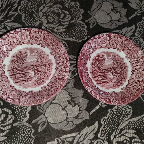 British Anchor Ironstone Memory Line plates like new, set of 6