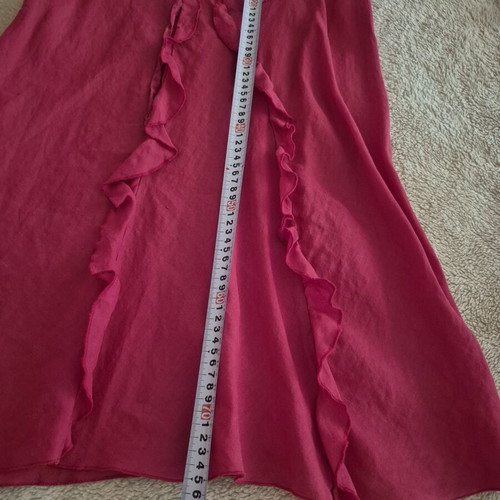 Linen skirt in red, like new, size XL 42 14