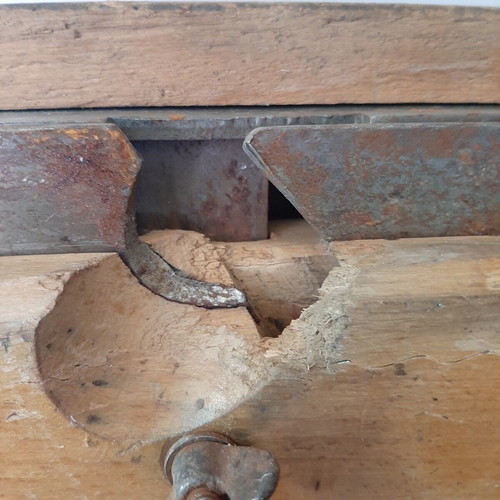 Wooden plow plane 19th century with adjustable screws
