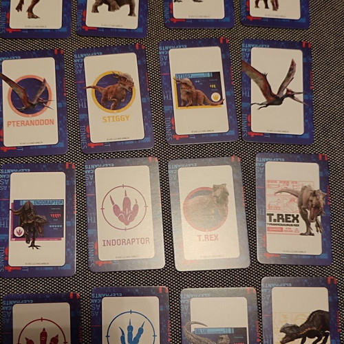Jurassic Park memory cards new, 24 pieces