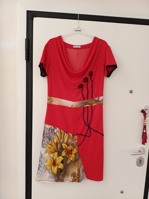 Kisha Italia women's red dress with floral print