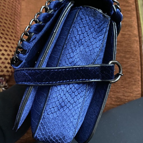 BSB women's bag new, blue with chain and clutch