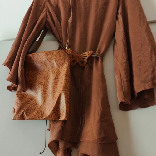 Satin blouse Kazi Line Fashion No 5 like new, tabba bronze