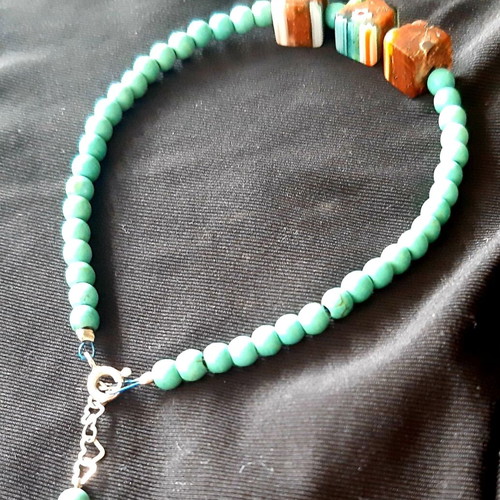 Roxi bracelet with turquoise and 925 silver, handmade