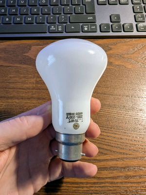 Vintage λάμπα General Electric Opal B22 75W καινούργια, 90s