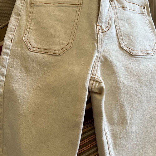 Zara women's jeans with stitching like new, size 36, beige