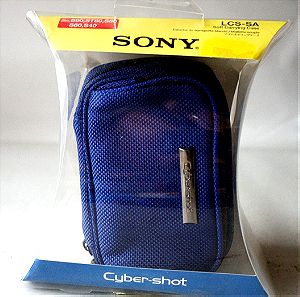 SONY SOFT CARRYING CASE LCS-SA CYBER SHOT FOR S90 ST80 S80 S60 S40 BLUE NEW !