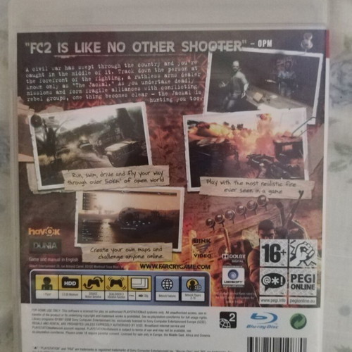Farcry 2 PlayStation 3 game like new