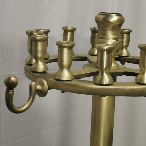 Brass manual with hanger for incense used, 14 candles, 1960