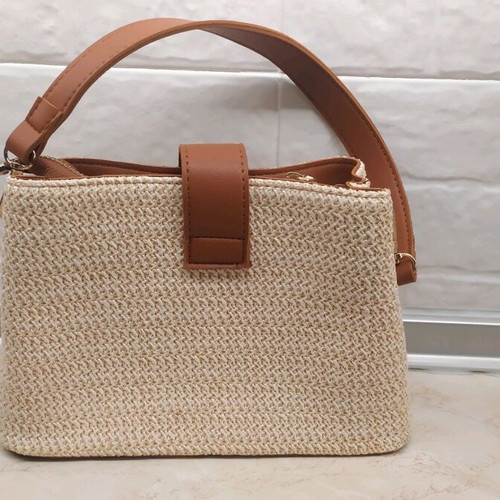 Sandra Fellini summer hand bag new, small straw