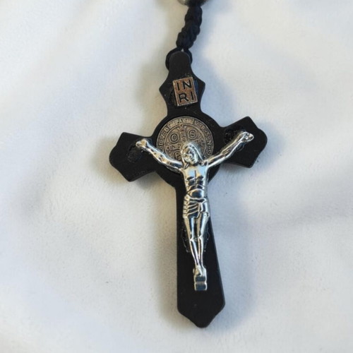 Crucifix with Wooden Beads new