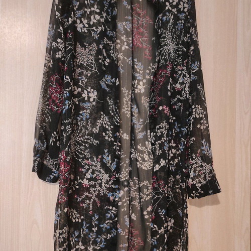 Sheer shirt with floral pattern like new