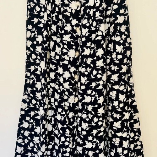 Vintage love midi skirt like new, navy blue with buttons