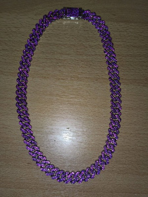 Iced Out Chain new, purple and silver
