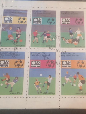 Holy Island Scotland football stamp series 1974