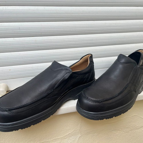 Aeropelma Leather Slip-On Shoe Black New Size 43
