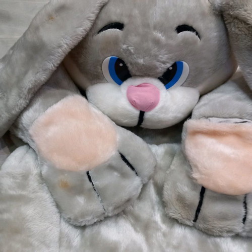 Children's plush Sleeping Bag Rabbit used, with stain