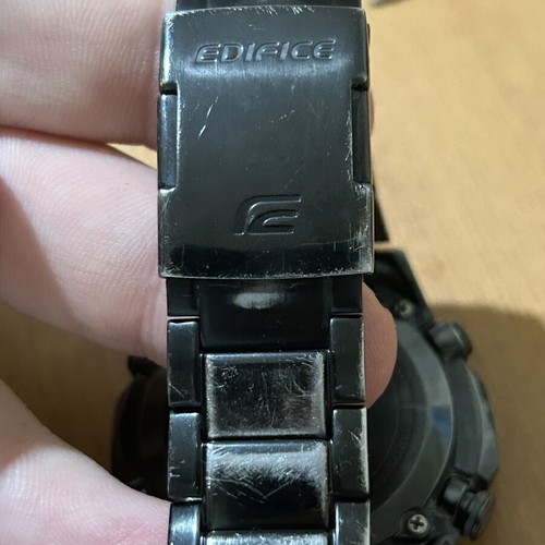 Casio Edifice Wave Ceptor EQW-M1100 solar black watch used