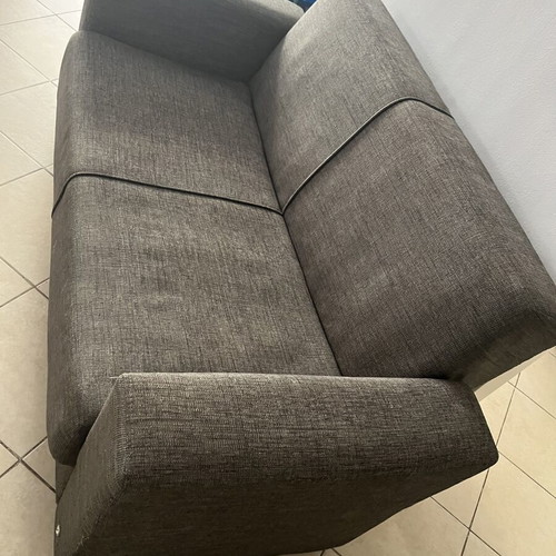 3-seater and 2-seater sofa beds with storage, grey