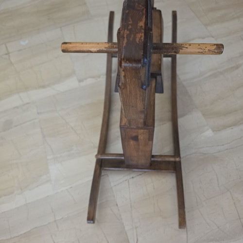 Wooden rocking horse vintage, used