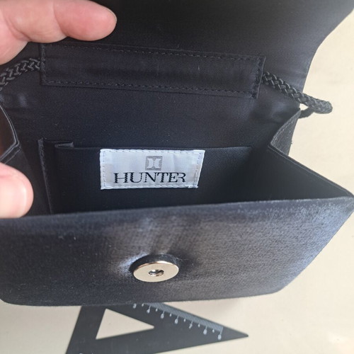 Hunter black evening shoulder bag clutch like new