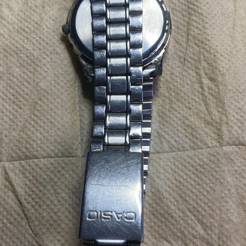 Casio men's wristwatch used, silver