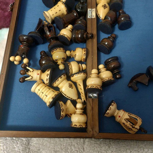 Hand-carved chess made to order with felt