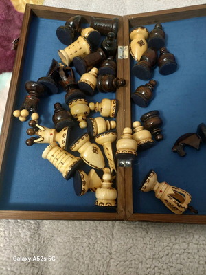 Hand-carved chess made to order with felt