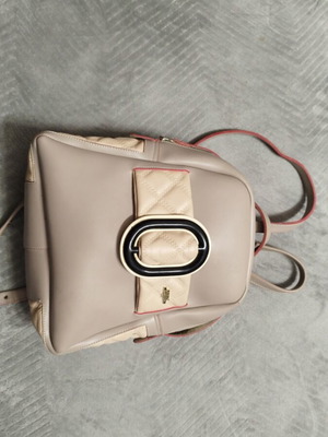 FRNC backpack bag like new, beige with red details