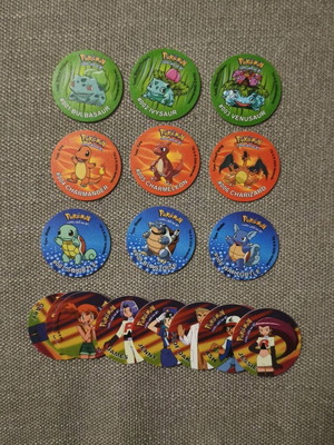 Τάπες Pokemon Tazos και Tazos 2 συλλογή 100% σε άριστη κατάσταση