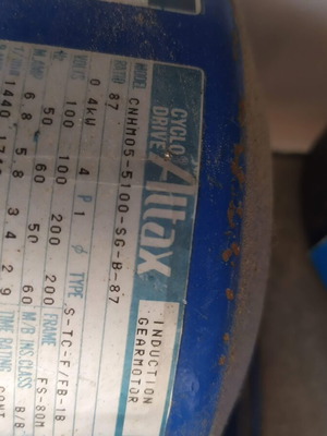 Sumitomo Altax Cyclo Drive Phase Induction Motor Like New