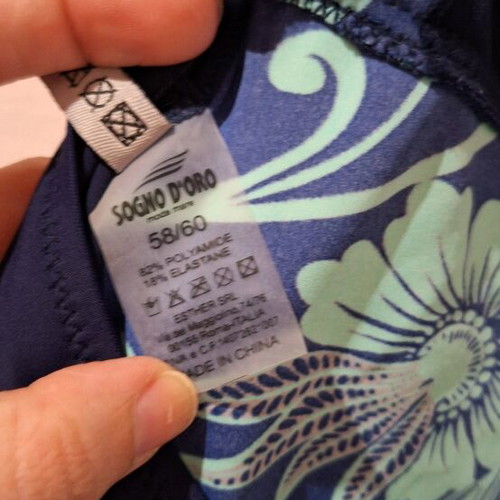 Swimwear top new, size XXL 58/60, blue and turquoise