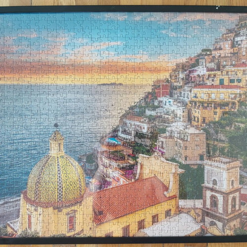 Puzzle in frame like new, dimensions 0.53x0.73 m