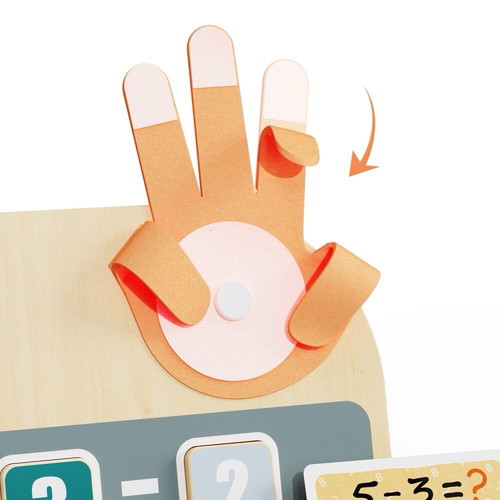 Top Bright Wooden Educational Game Finger Math New