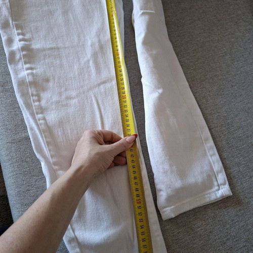 White denim pants like new, size S/M, cotton