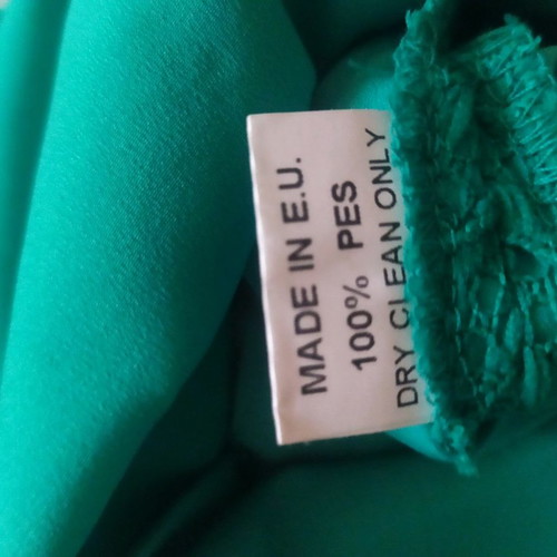 Green dress used, size 56, excellent condition