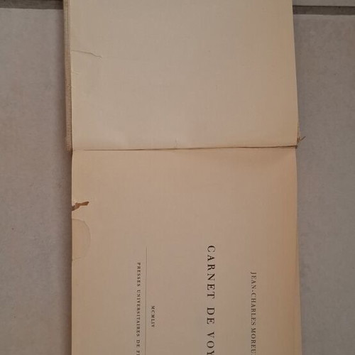 Carnet de Voyage book used, limited numbered edition 1954 by Jean-Charles Moreux