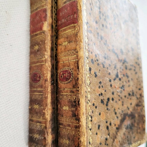 Don Quichotte antique French edition 1810, used set volumes 1,2,5,6