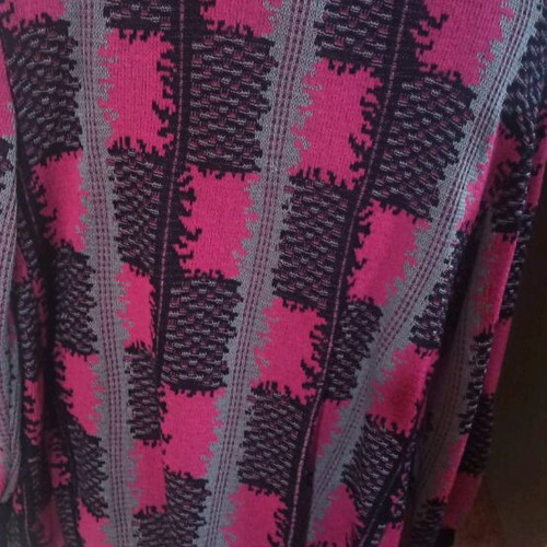 Knitted suit used, long cardigan and straight skirt
